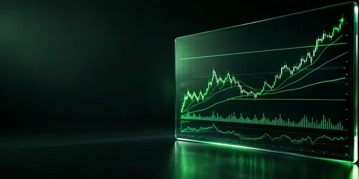 Transparent chart with trend lines support and resistance levels and moving averages